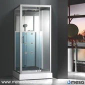 Suorakaideinen suihkukaappi, jossa matala suihkuallas M-527-CY