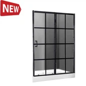 Musta runko suihkukaappi