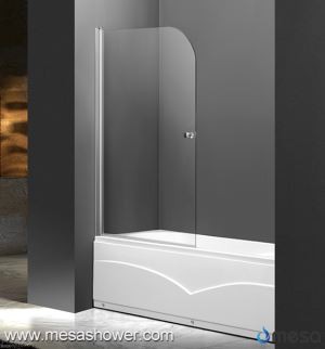 Uusi yksinkertainen muotoilu Pivot Clear Glass Kehyksetön kylpyamme kylpyamme