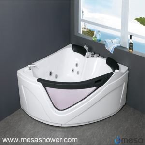2017 Uusi Design Valkoinen Musta Lasi Corner Sector Whirlpool Jetted ABS Kylpyhuone Kylpyamme edulliseen hintaan