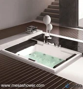 Luxury 2 Kaksi Henkilöä Yksinkertainen tyyli Akryyli Whirlpool Jetted Hieronta Drop halvalla hinta Hot Sale Kylpyhuone Tub